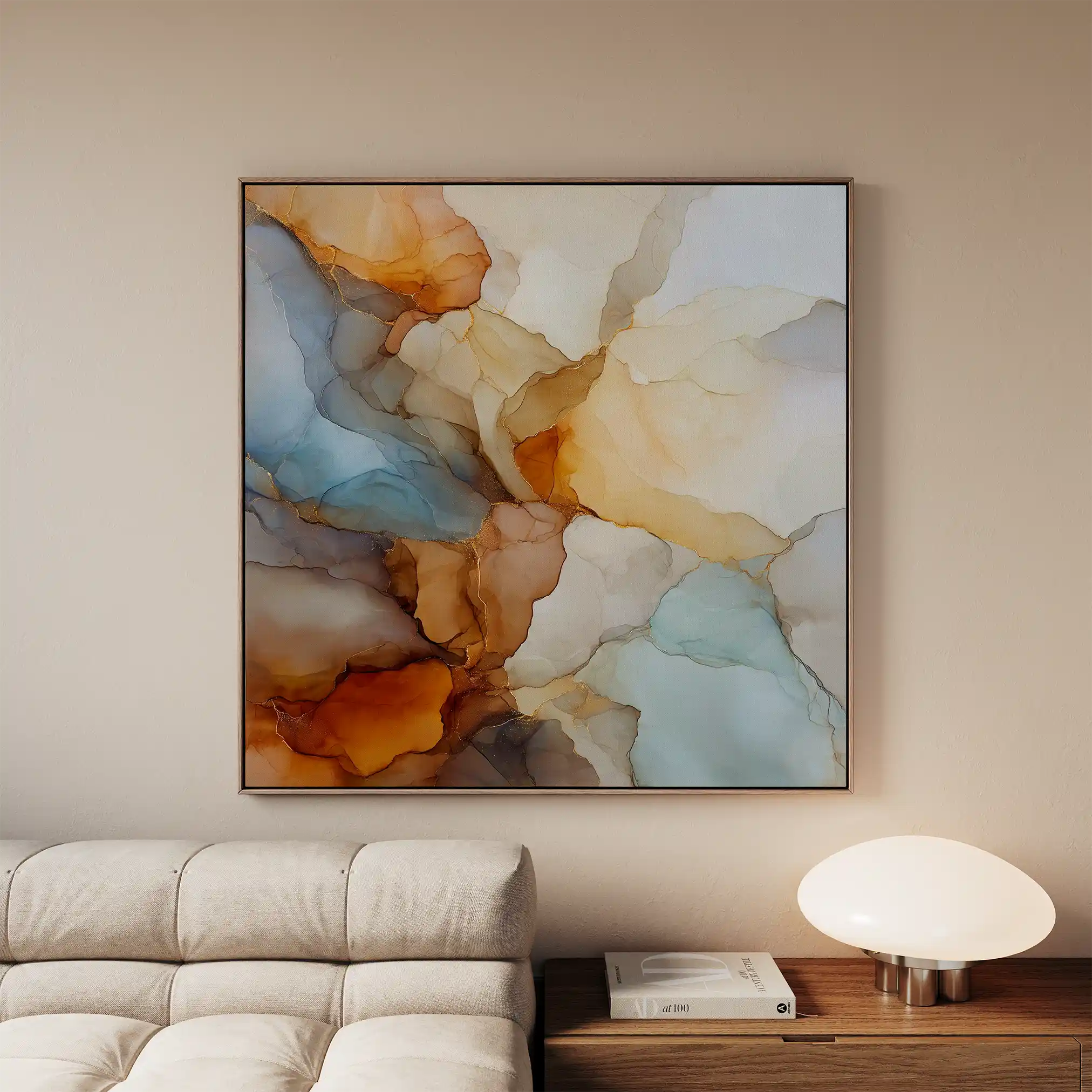 Abstract 1082 Canvas Art 60 x 60 cm / Black