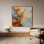 Abstract 1082 Canvas Art 60 x 60 cm / Black