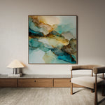 Abstract 1083 Canvas Art 16" x 16" / 40 x 40 cm / Black