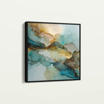 Abstract 1083 Canvas Art 16" x 16" / 40 x 40 cm / Black