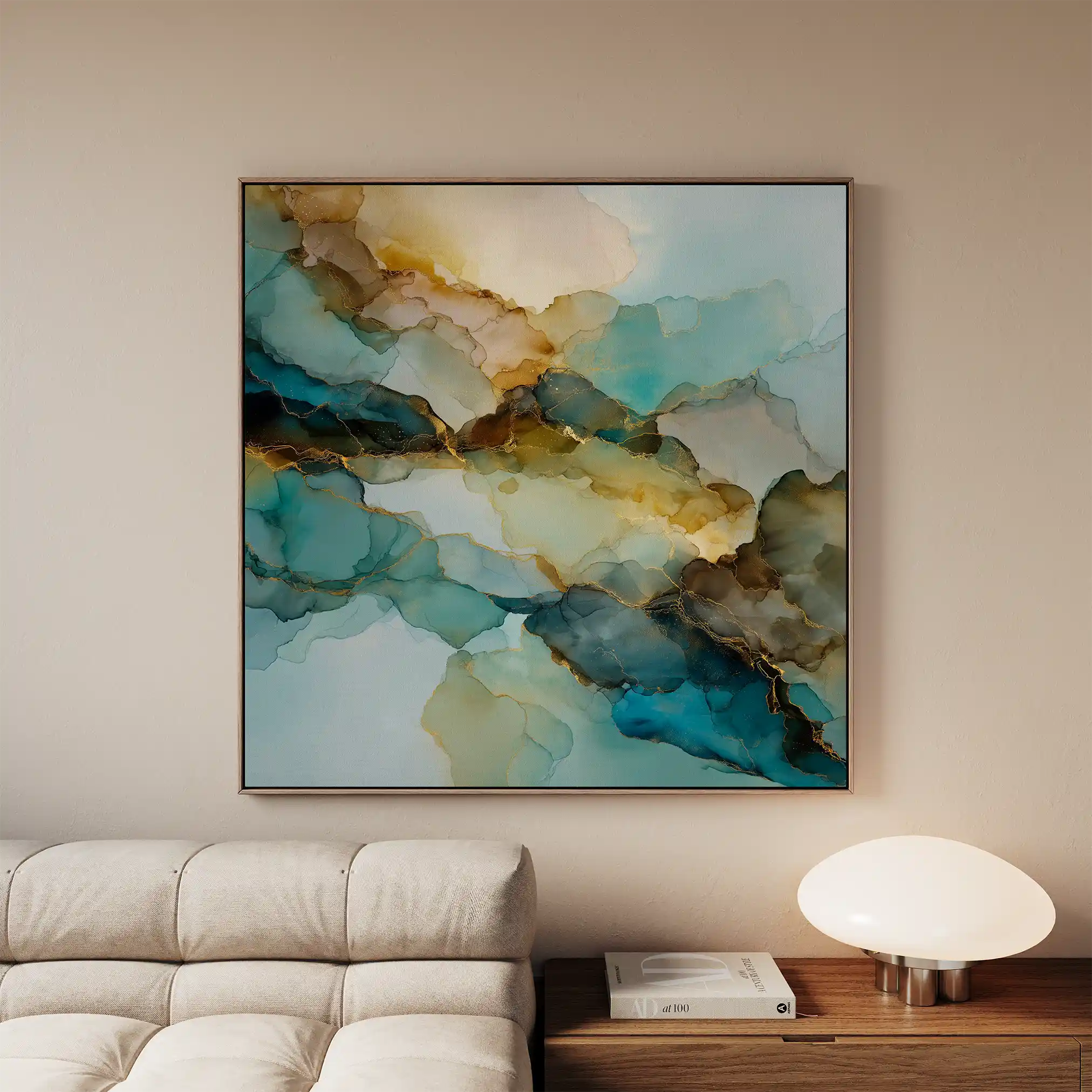 Abstract 1083 Canvas Art 60 x 60 cm / Black