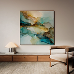 Abstract 1083 Canvas Art 60 x 60 cm / Black