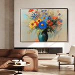 Floral 1083 Canvas Art 18" x 24" / 45 x 60 cm / Black