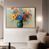 Floral 1083 Canvas Art 18" x 24" / 45 x 60 cm / Black