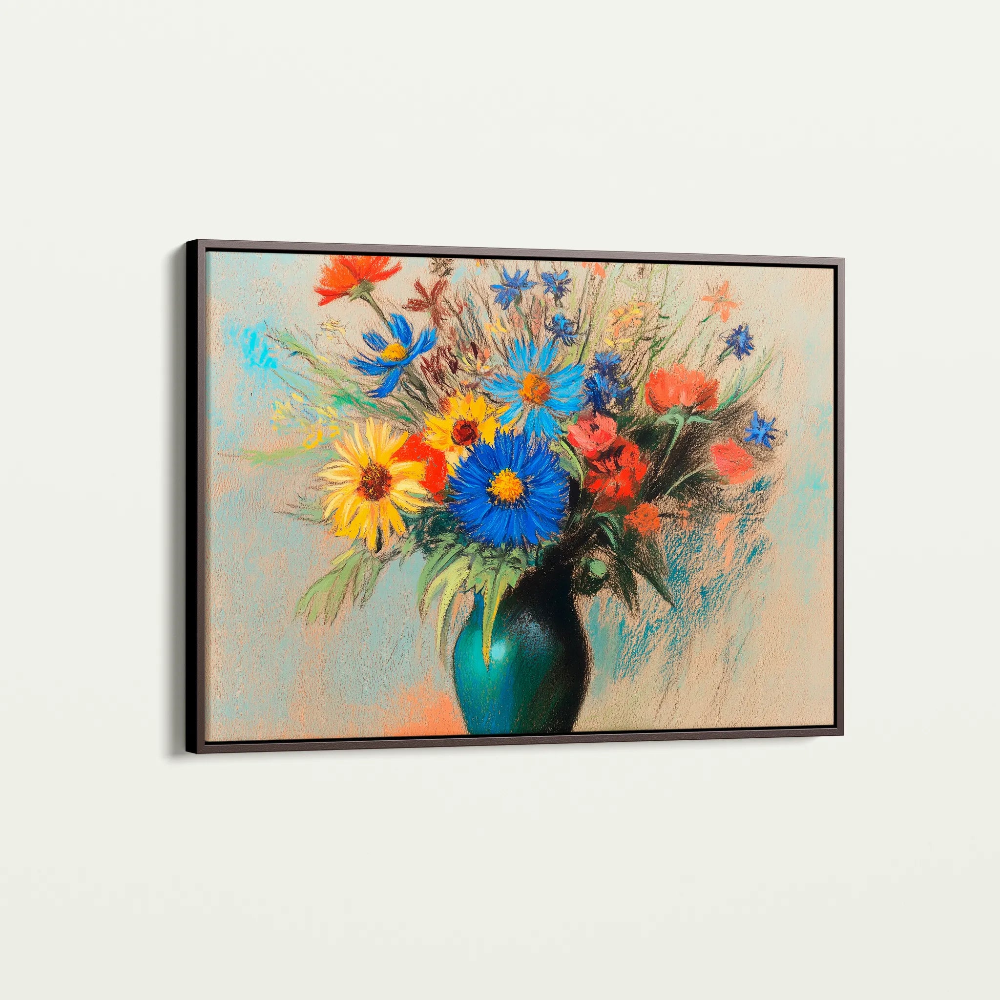 Floral 1083 Canvas Art 18" x 24" / 45 x 60 cm / Black