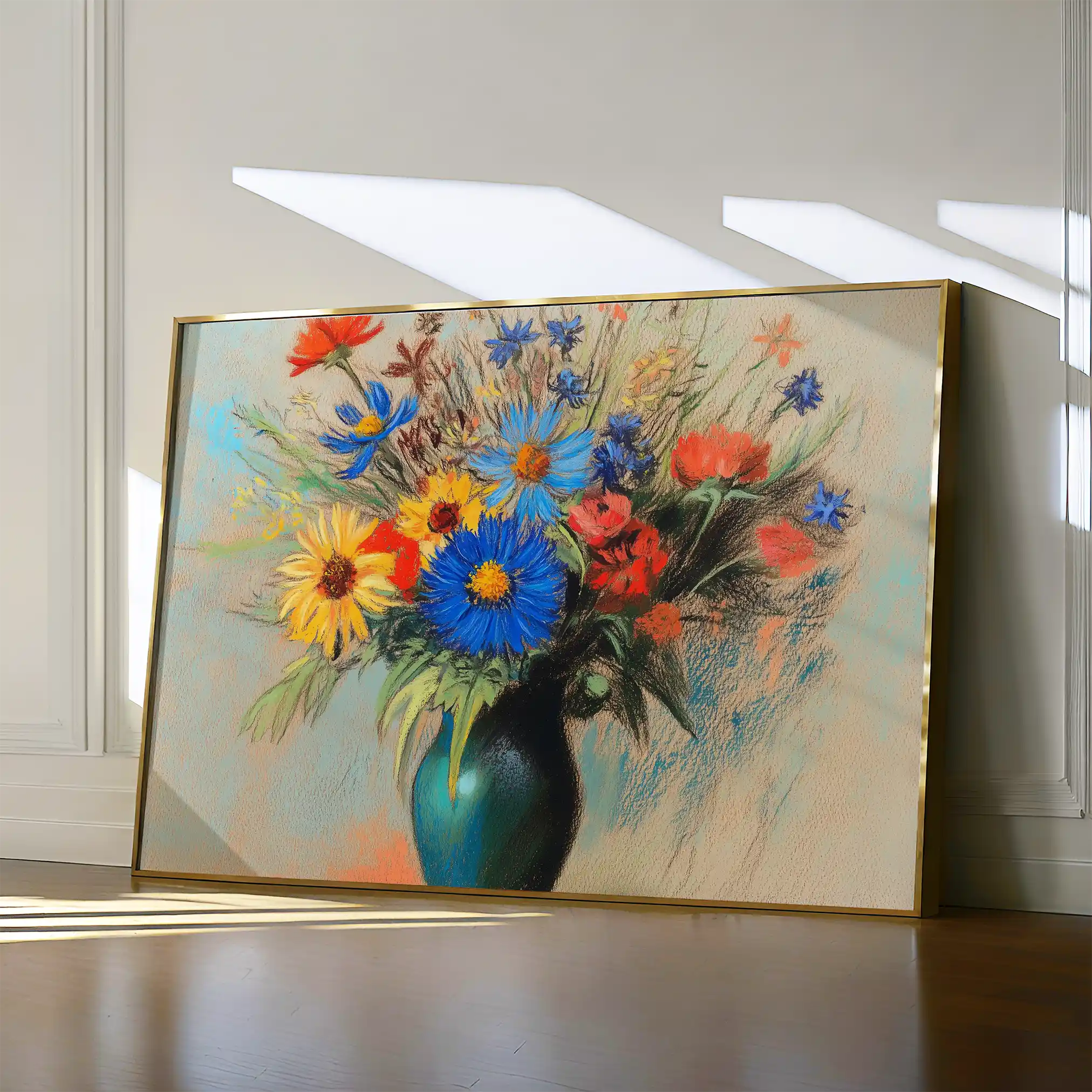 Floral 1083 Canvas Art 60 x 40 cm / Black