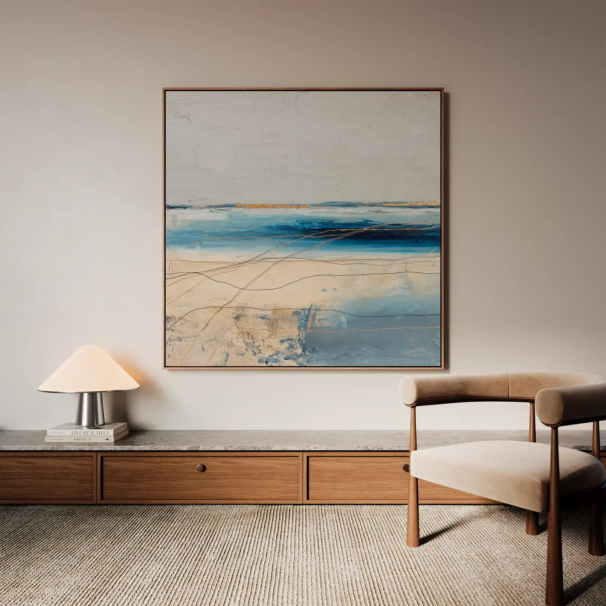 Abstract 1084 Canvas Art 60 x 60 cm / Black