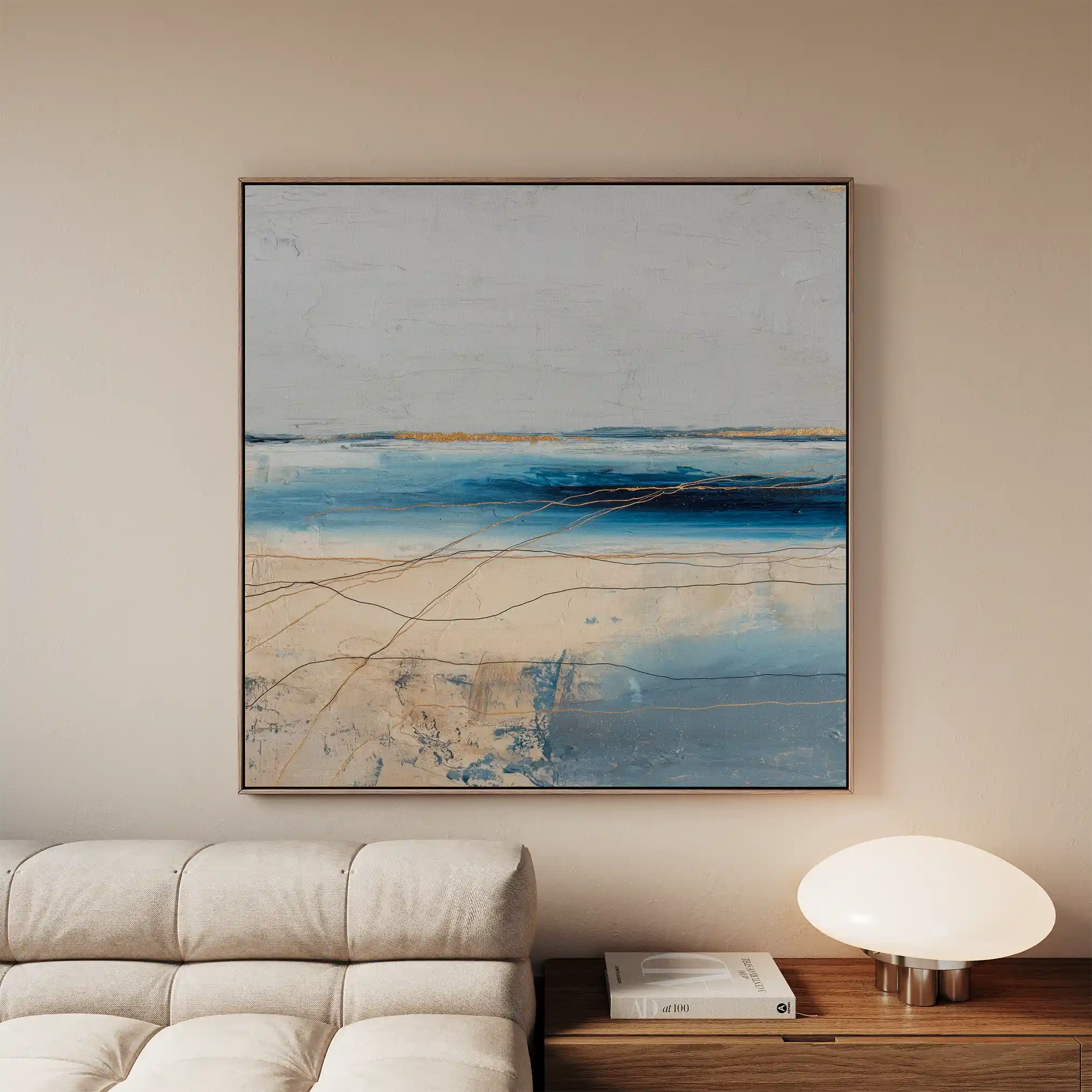 Abstract 1084 Canvas Art 60 x 60 cm / Black