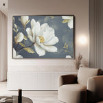 Floral 1084 Canvas Art 18" x 24" / 45 x 60 cm / Black