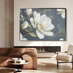 Floral 1084 Canvas Art 18" x 24" / 45 x 60 cm / Black