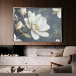 Floral 1084 Canvas Art 18" x 24" / 45 x 60 cm / Black