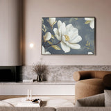 Floral 1084 Canvas Art 18" x 24" / 45 x 60 cm / Black
