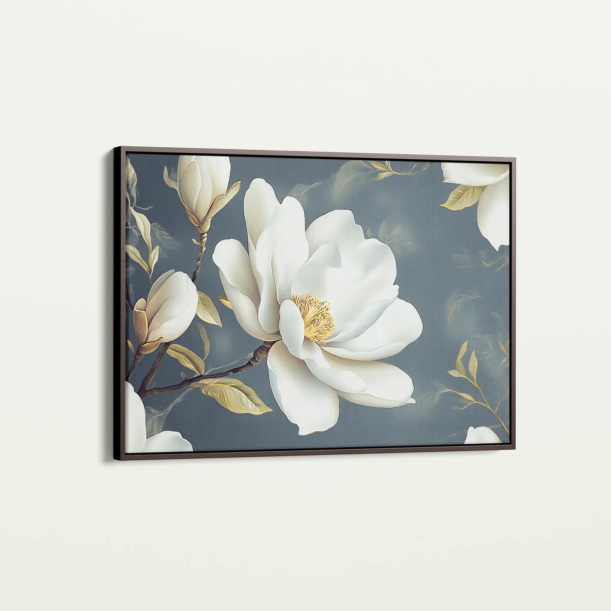 Floral 1084 Canvas Art 18" x 24" / 45 x 60 cm / Black