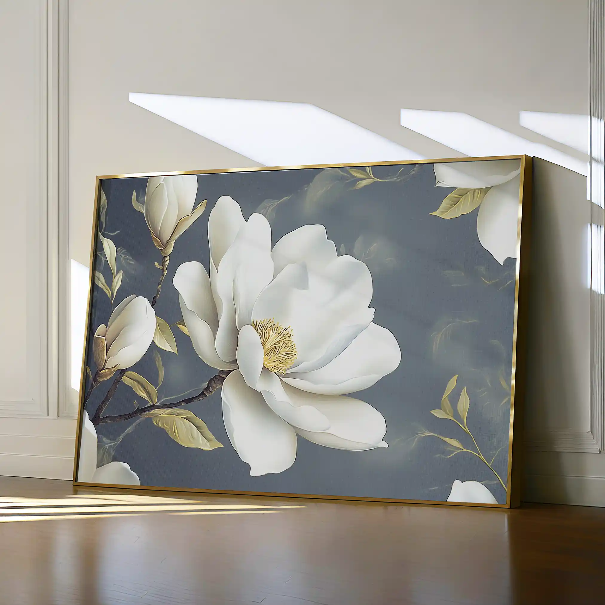 Floral 1084 Canvas Art 60 x 40 cm / Black