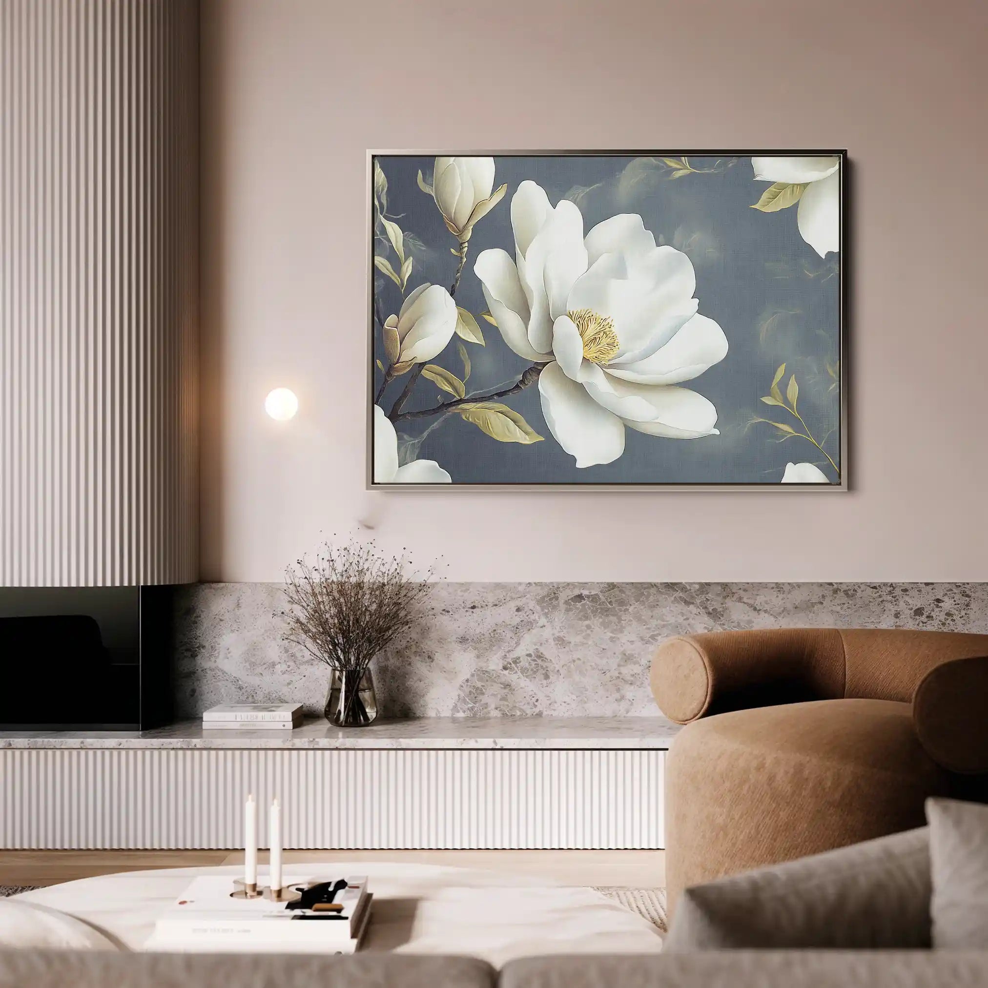 Floral 1084 Canvas Art 60 x 40 cm / Black