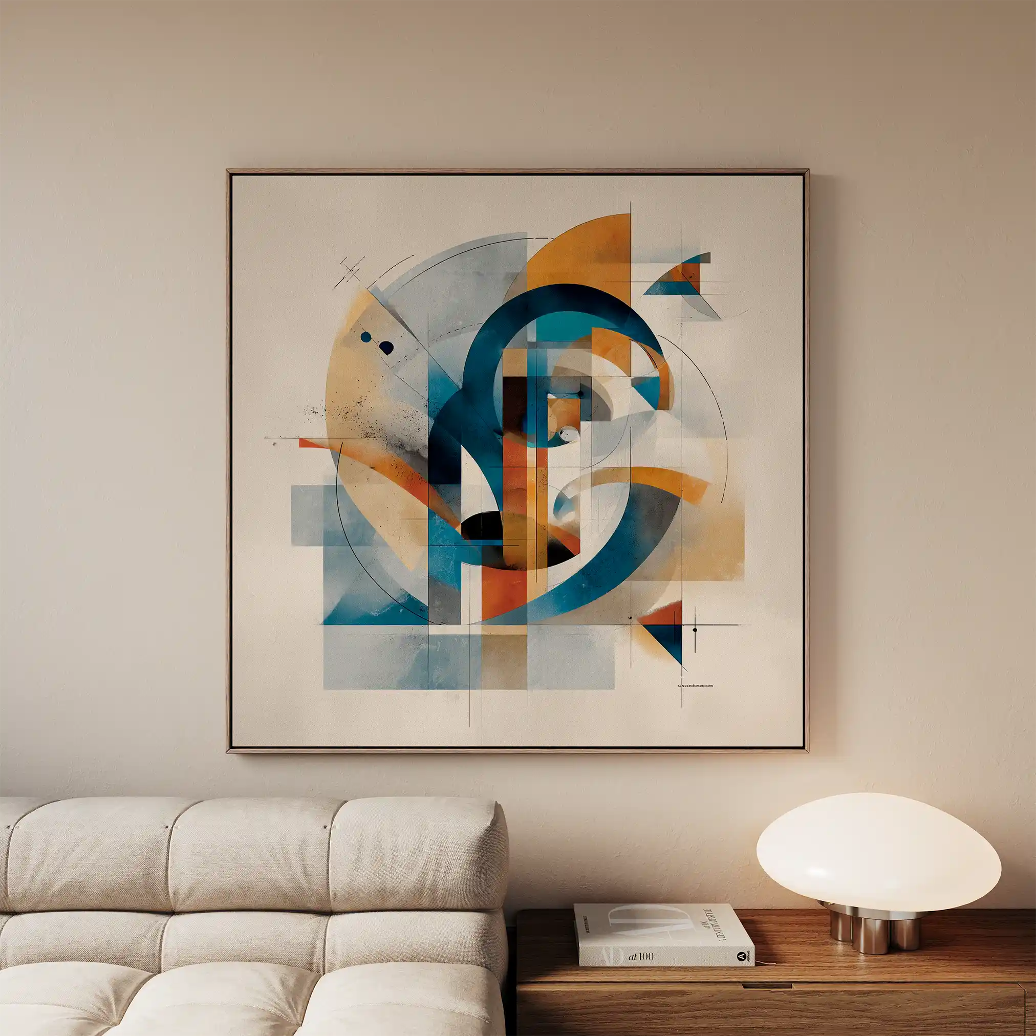 Abstract 1085 Canvas Art 60 x 60 cm / Black