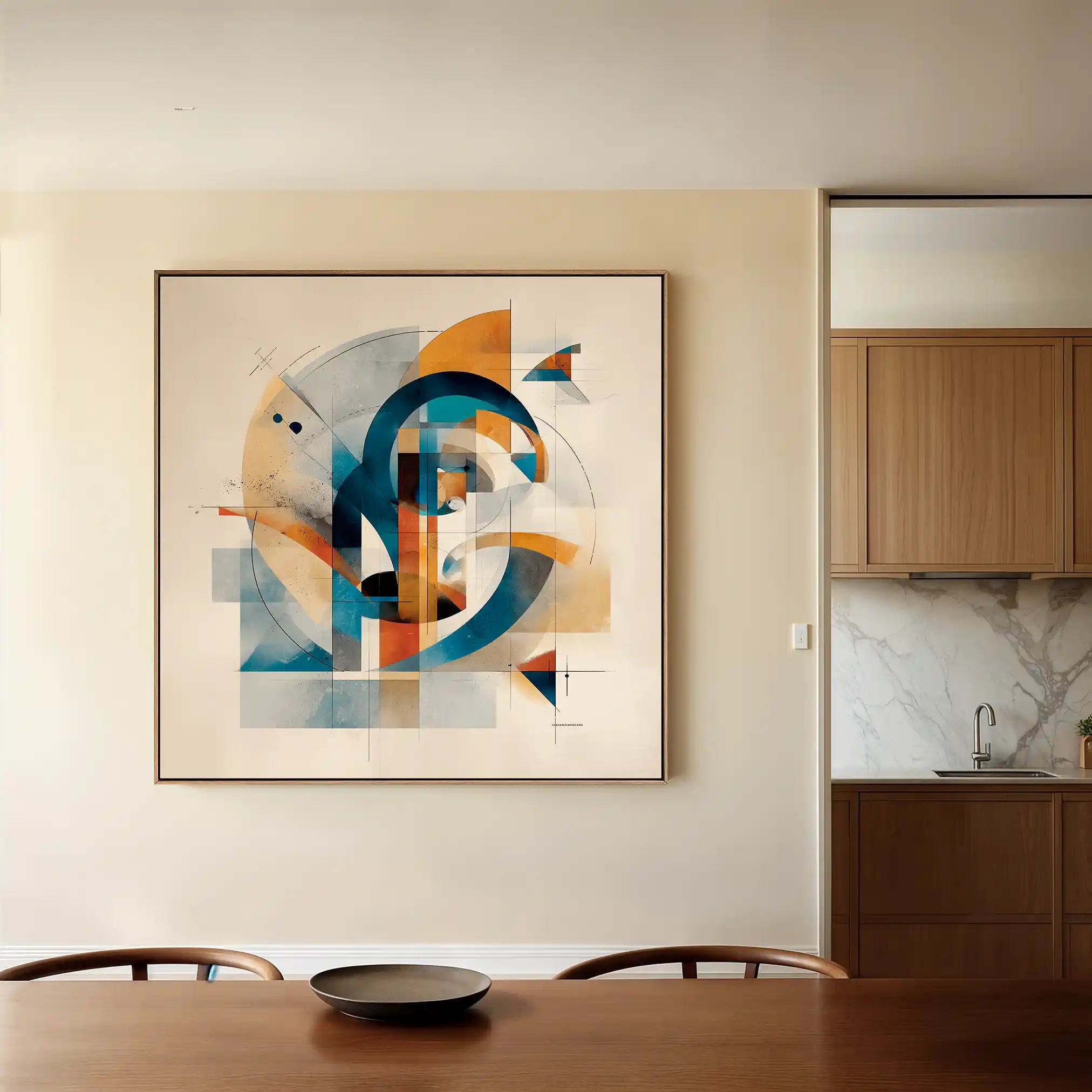 Abstract 1085 Canvas Art 60 x 60 cm / Black