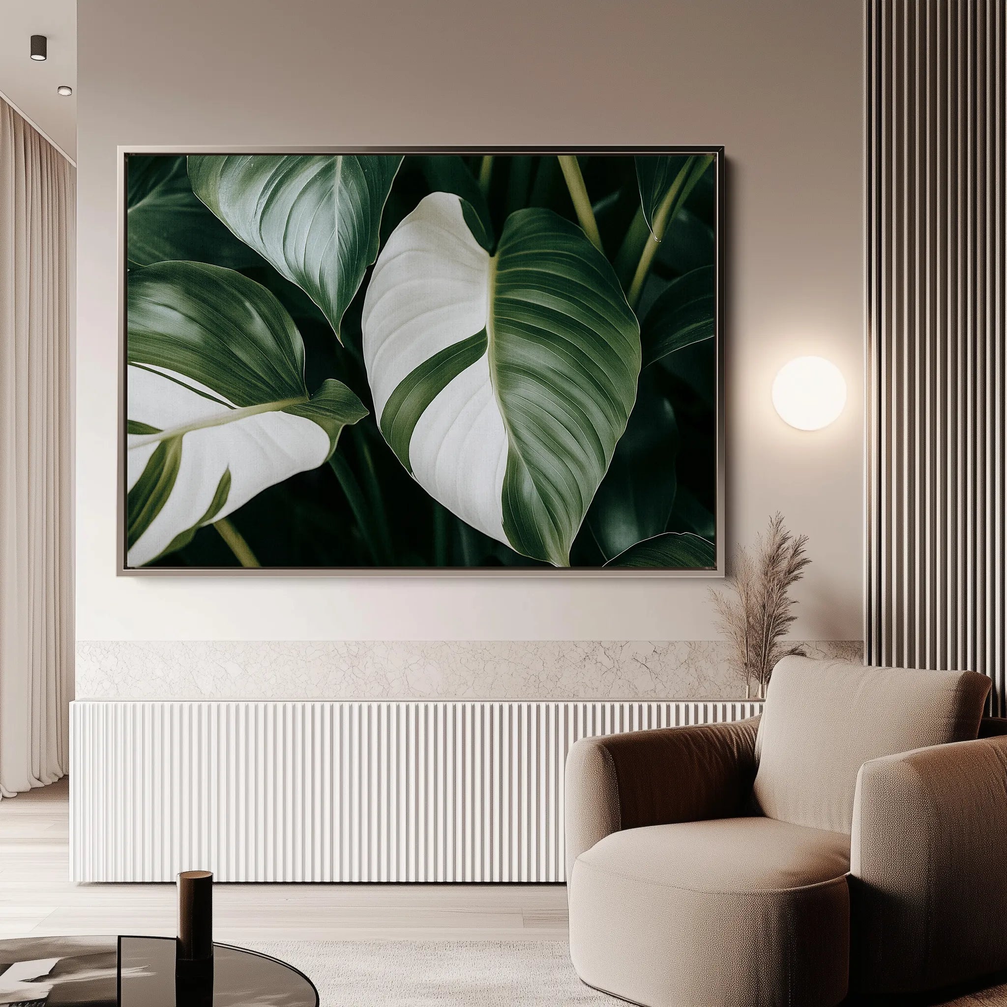 Floral 1085 Canvas Art 18" x 24" / 45 x 60 cm / Black