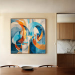 Abstract 1086 Canvas Art 60 x 60 cm / Black