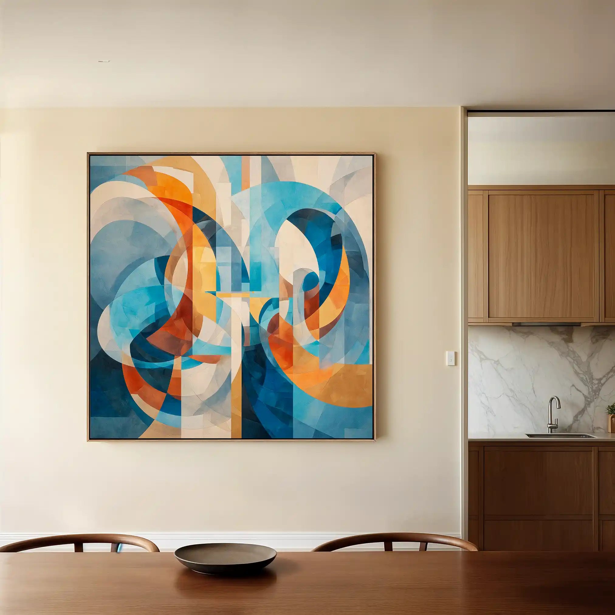 Abstract 1086 Canvas Art 60 x 60 cm / Black