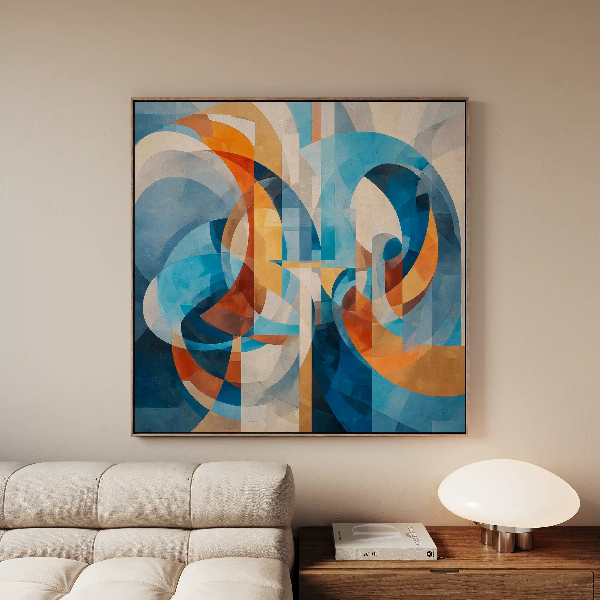 Abstract 1086 Canvas Art 60 x 60 cm / Black