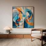 Abstract 1086 Canvas Art 60 x 60 cm / Black