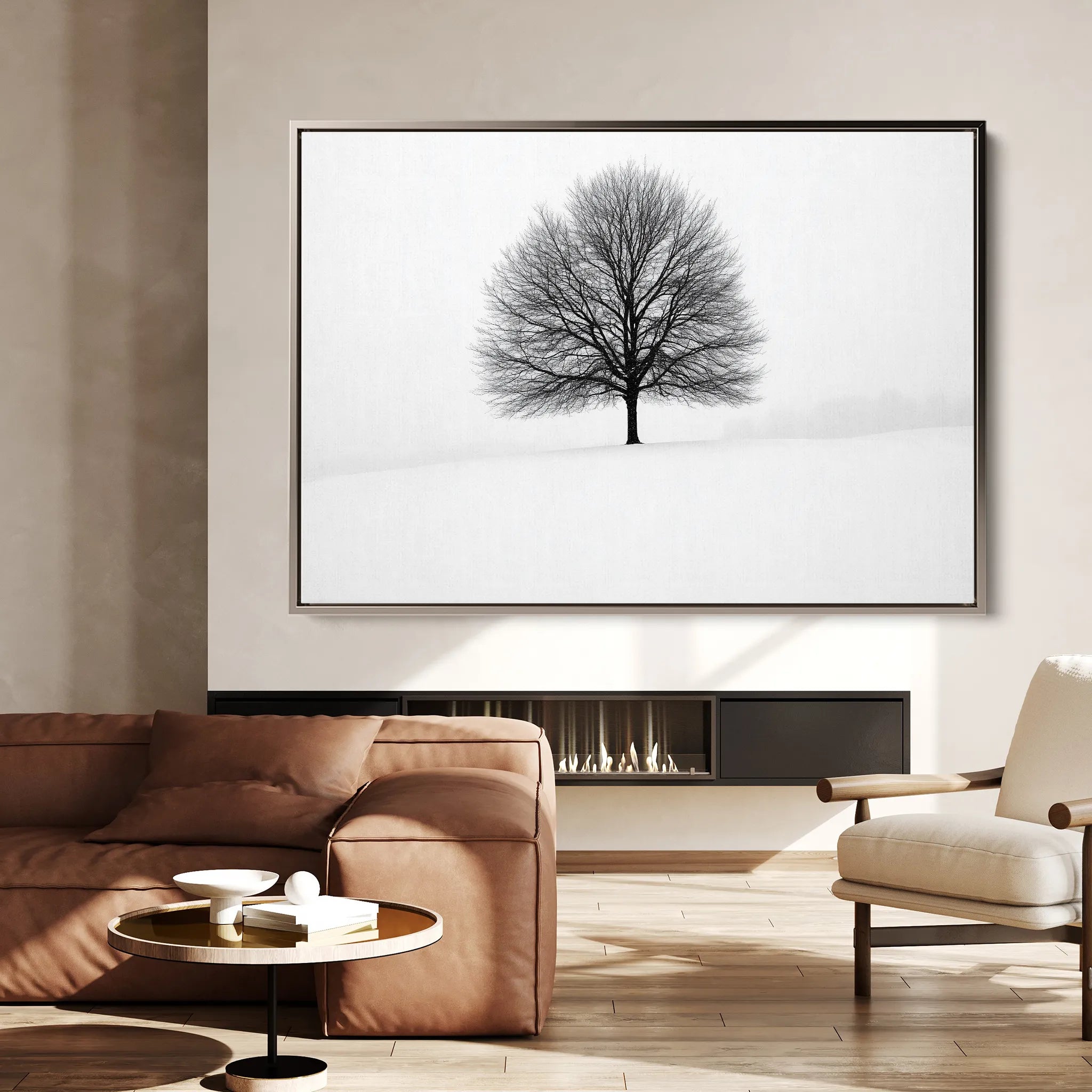 Floral 1086 Canvas Art 18" x 24" / 45 x 60 cm / Black