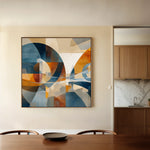 Abstract 1087 Canvas Art 16" x 16" / 40 x 40 cm / Black