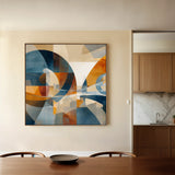 Abstract 1087 Canvas Art 16" x 16" / 40 x 40 cm / Black