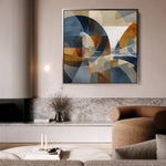 Abstract 1087 Canvas Art 16" x 16" / 40 x 40 cm / Black
