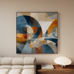Abstract 1087 Canvas Art 60 x 60 cm / Black