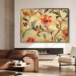 Floral 1087 Canvas Art 18" x 24" / 45 x 60 cm / Black