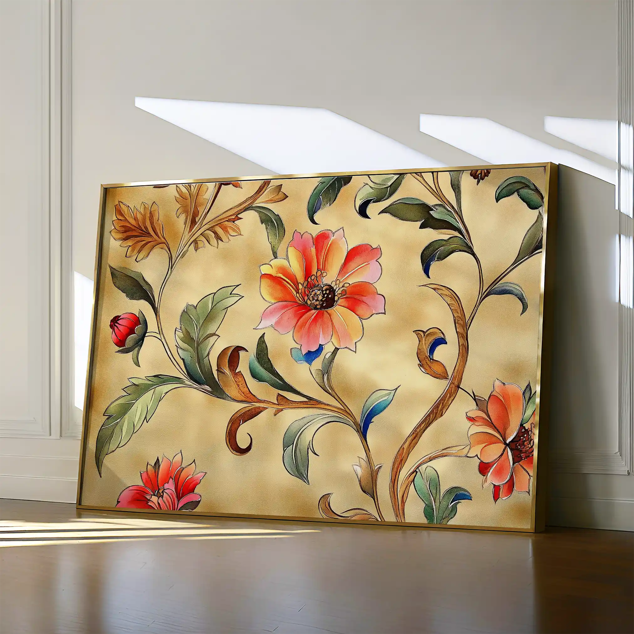 Floral 1087 Canvas Art 60 x 40 cm / Black