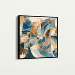 Abstract 1088 Canvas Art 16" x 16" / 40 x 40 cm / Black