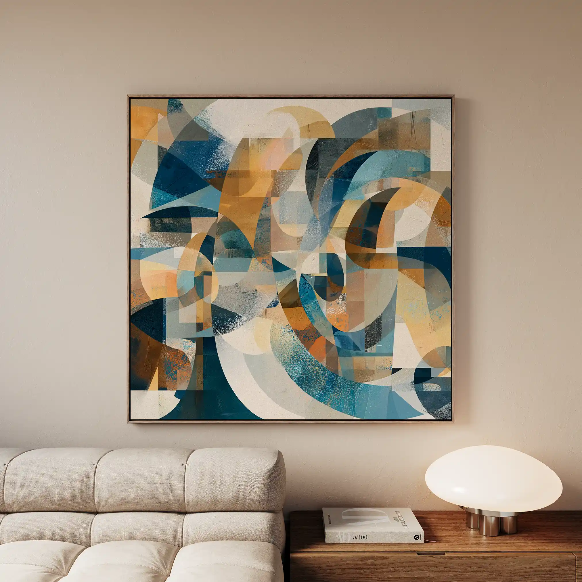 Abstract 1088 Canvas Art 60 x 60 cm / Black