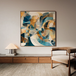 Abstract 1088 Canvas Art 60 x 60 cm / Black