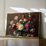 Floral 1088 Canvas Art 18" x 24" / 45 x 60 cm / Black