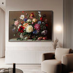 Floral 1088 Canvas Art 18" x 24" / 45 x 60 cm / Black