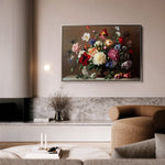 Floral 1088 Canvas Art 18" x 24" / 45 x 60 cm / Black