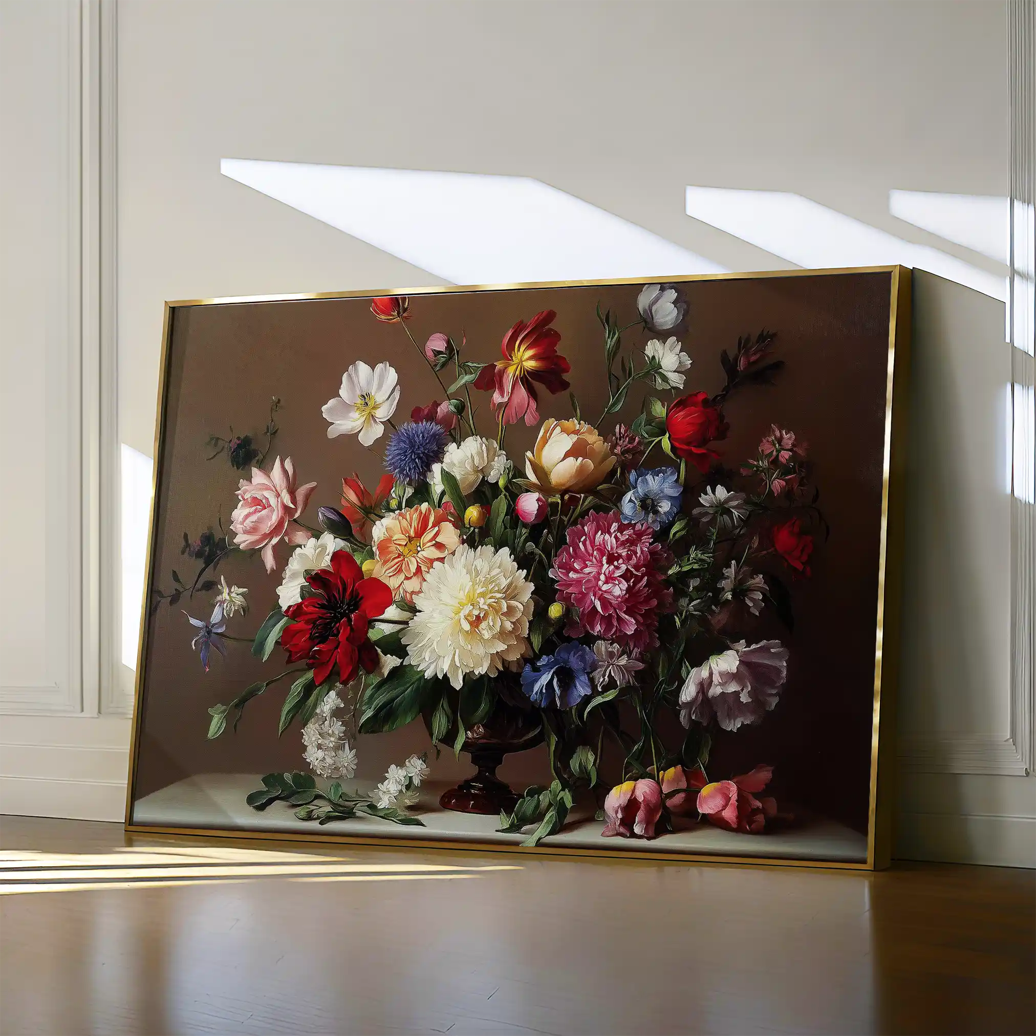 Floral 1088 Canvas Art 60 x 40 cm / Black