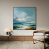 Abstract 1089 Canvas Art 16" x 16" / 40 x 40 cm / Black