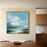 Abstract 1089 Canvas Art 16" x 16" / 40 x 40 cm / Black