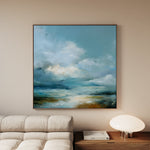 Abstract 1089 Canvas Art 16" x 16" / 40 x 40 cm / Black