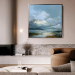 Abstract 1089 Canvas Art 16" x 16" / 40 x 40 cm / Black