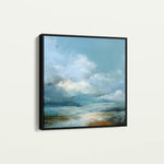 Abstract 1089 Canvas Art 16" x 16" / 40 x 40 cm / Black