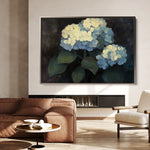 Floral 1089 Canvas Art 18" x 24" / 45 x 60 cm / Black