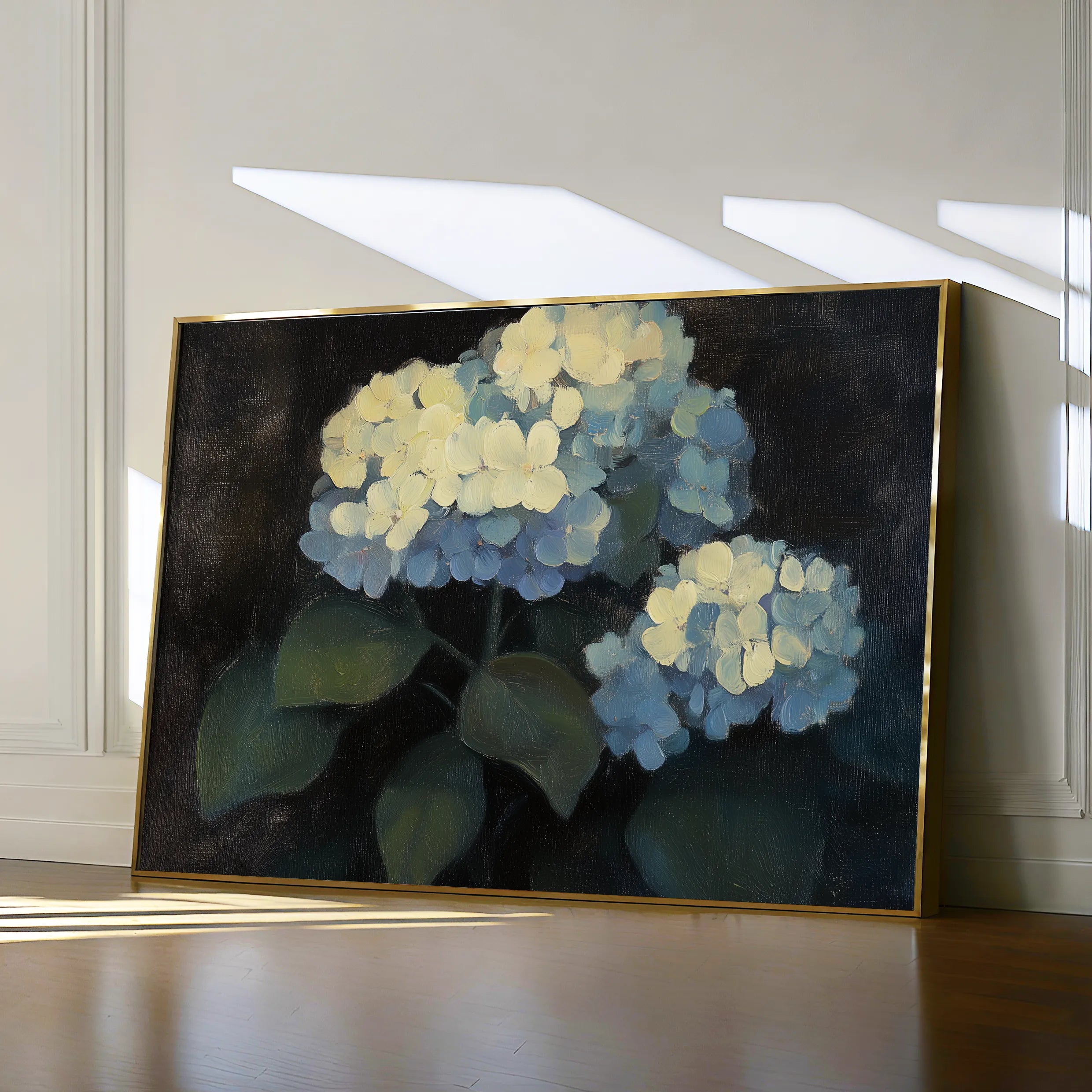 Floral 1089 Canvas Art 18" x 24" / 45 x 60 cm / Black