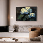 Floral 1089 Canvas Art 18" x 24" / 45 x 60 cm / Black