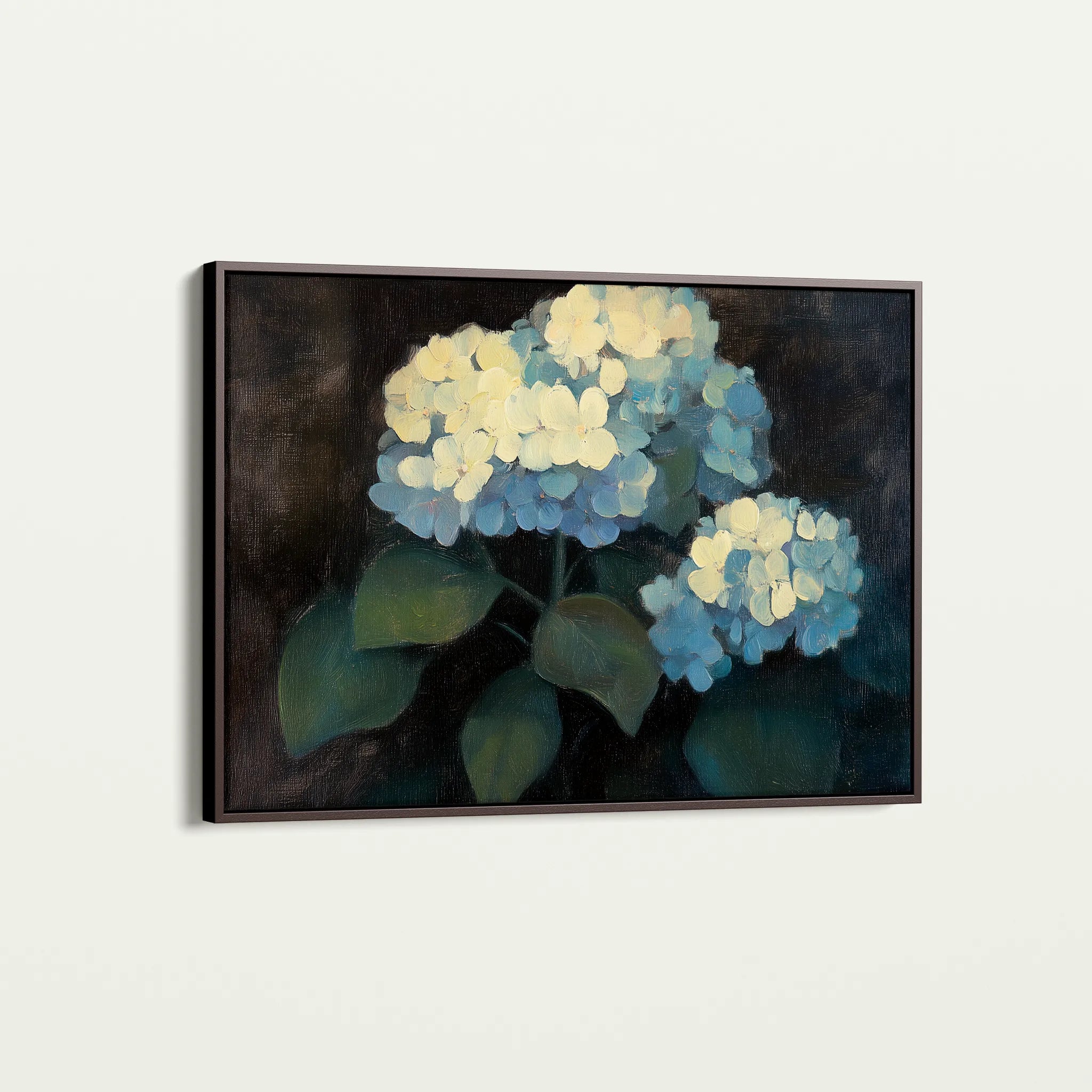 Floral 1089 Canvas Art 18" x 24" / 45 x 60 cm / Black