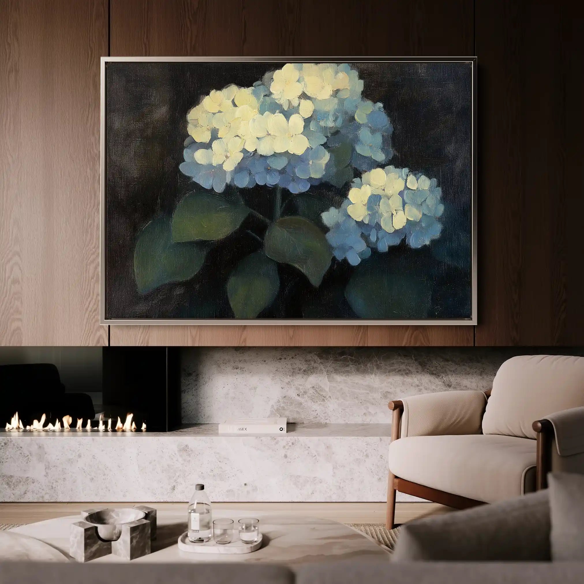 Floral 1089 Canvas Art 60 x 40 cm / Black